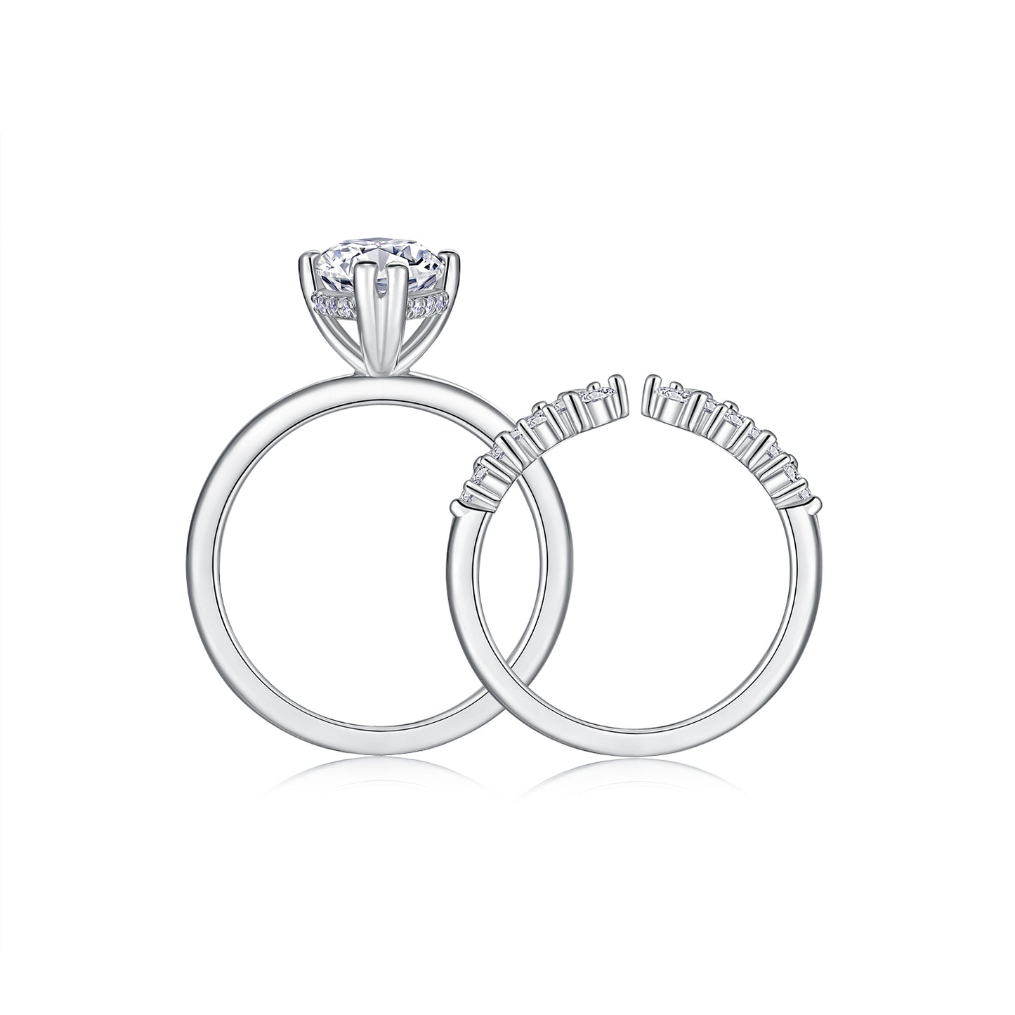 Luxury 5 Carat Round Cut Moissanite Engagement Ring(18)