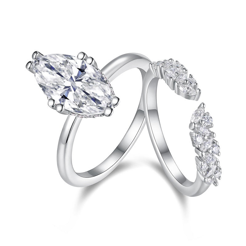 Luxury 5 Carat Round Cut Moissanite Engagement Ring(18)
