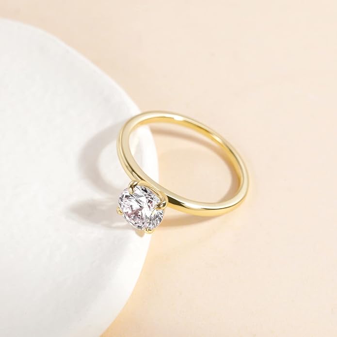 1.5CT Classic Round Cubic Zirconia Engagement Ring