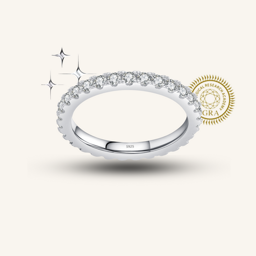 Moissanit Pavé Diamant Eternity Ring
