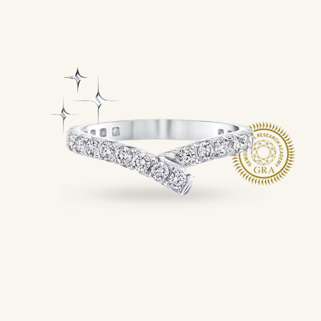 Ovales Moissanit-Diamant-Micropavé-Verlobungsring-Set