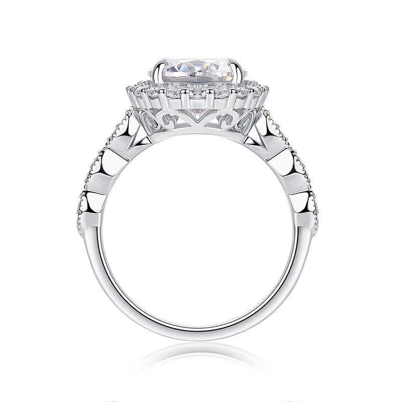 Luxury 5 Carat Round Cut Moissanite Engagement Ring(13)