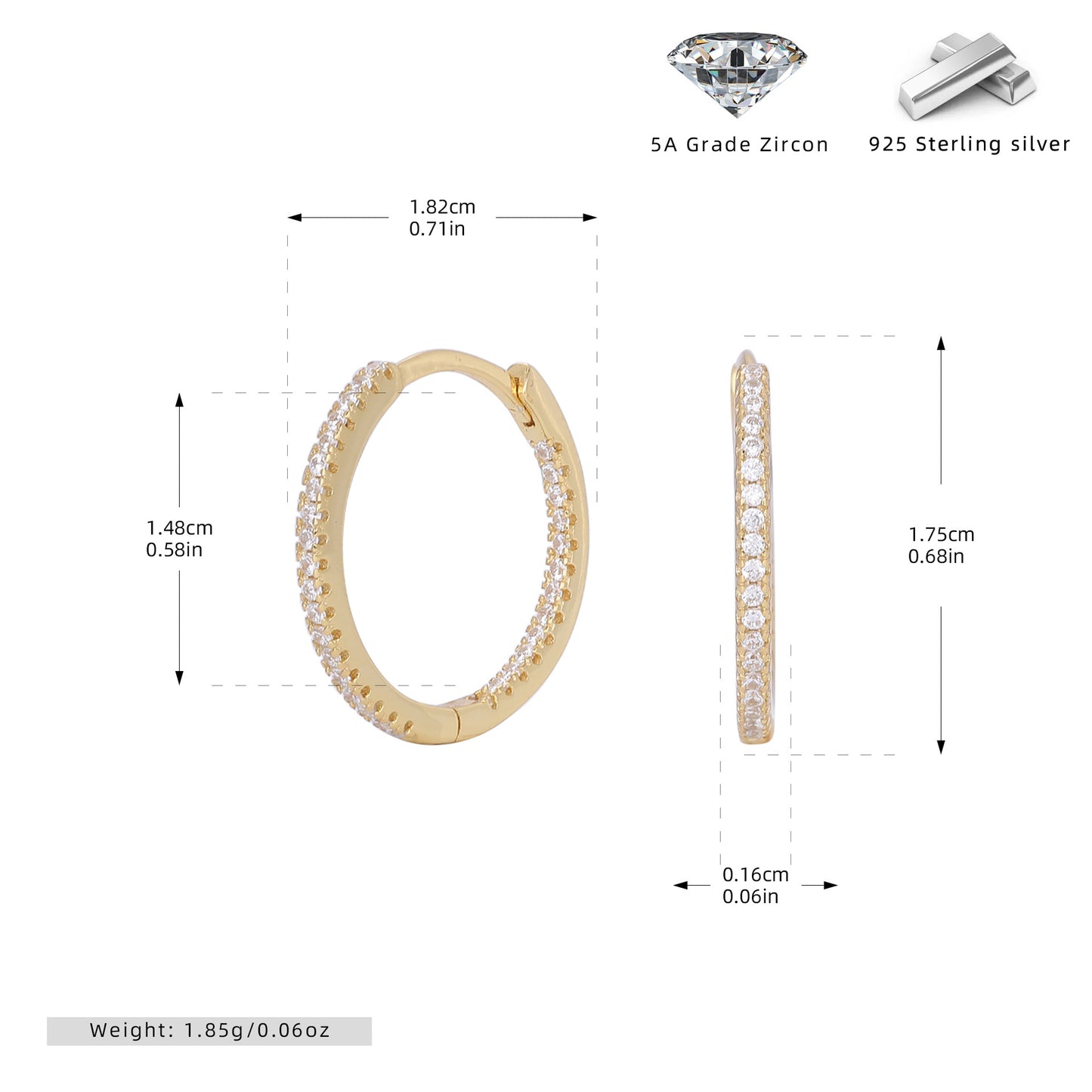 Créoles pavées de diamants