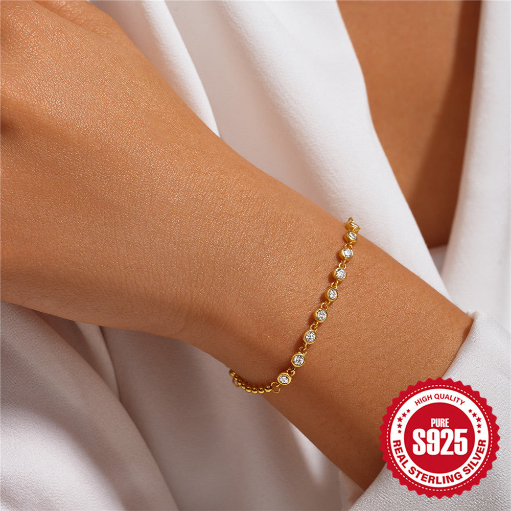 Pavé-Diamant-Perlenarmband