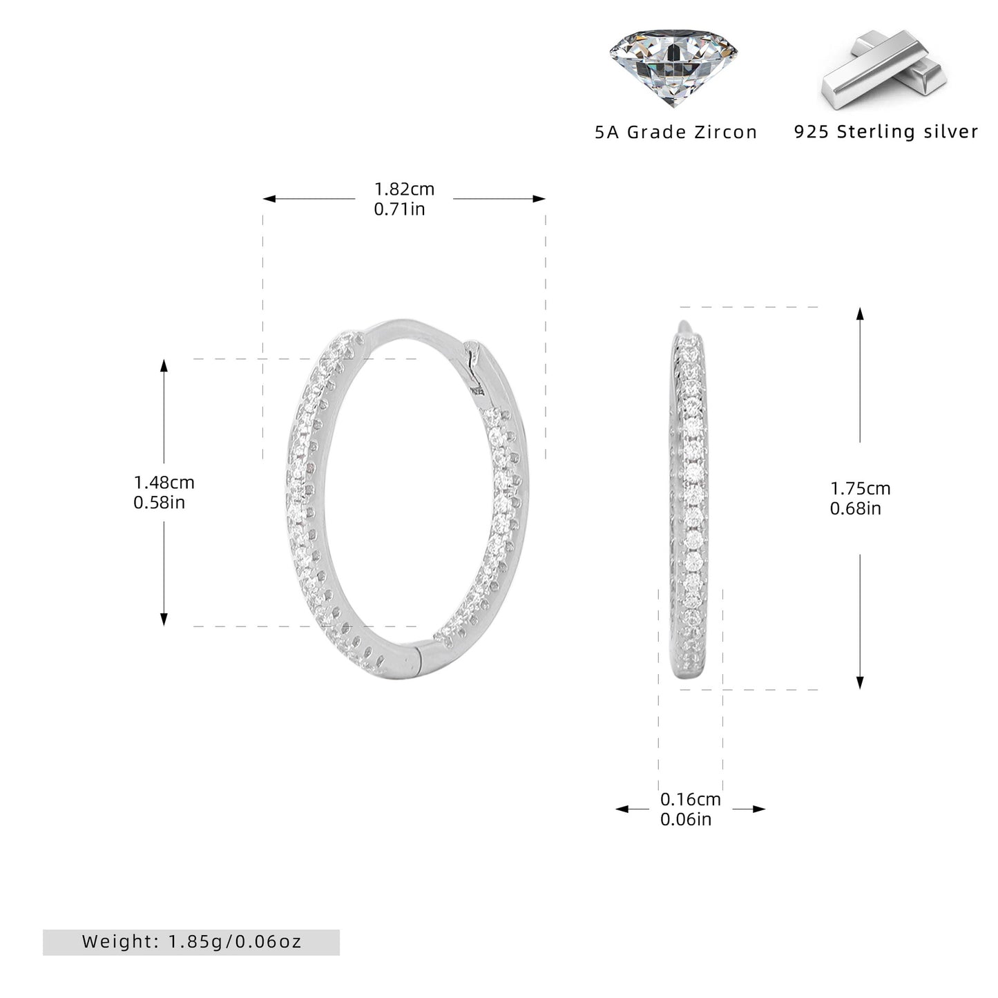 Créoles pavées de diamants