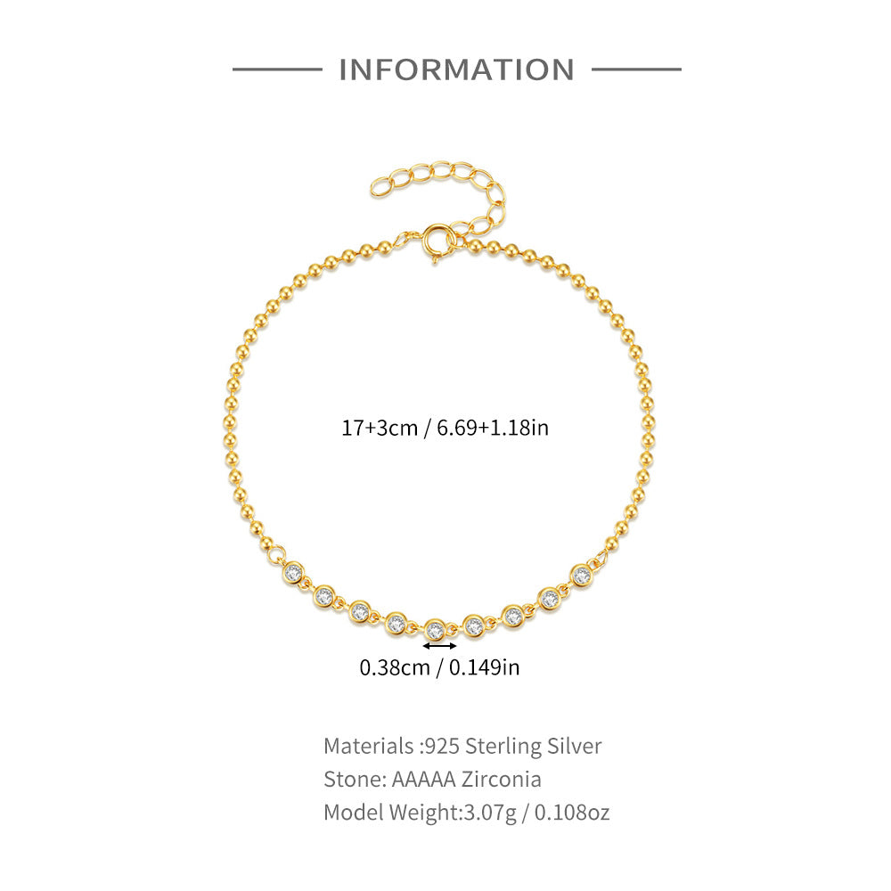 Pavé-Diamant-Perlenarmband