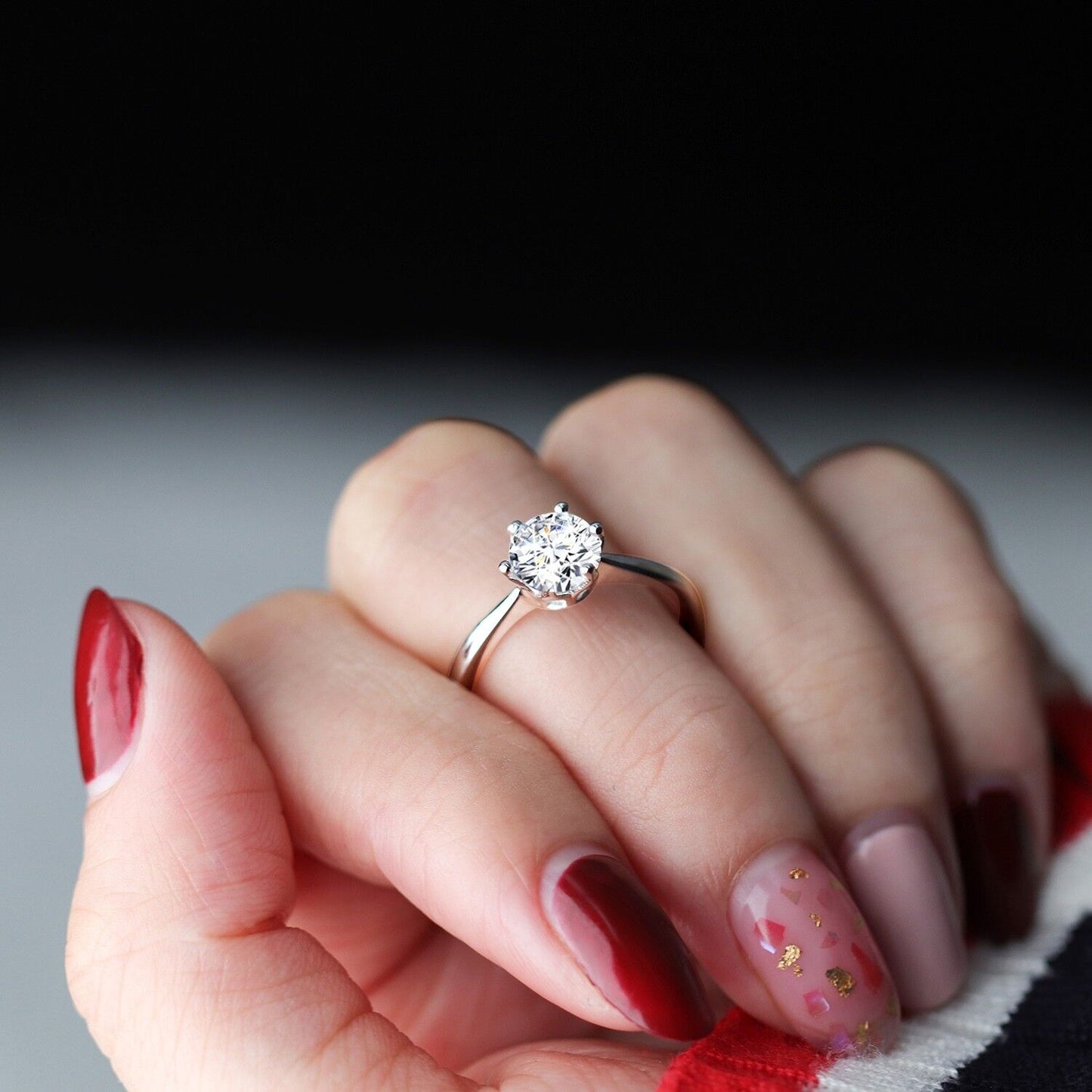 six prong rings, cubic zirconia rings, affordable wedding ring for women, travel rings, waterproof ring, s925 cz ring