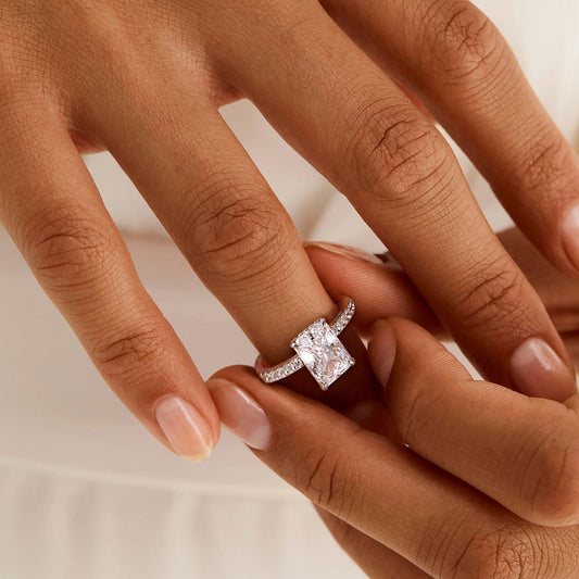 Best Wedding Band for Radiant Cut Engagement Ring