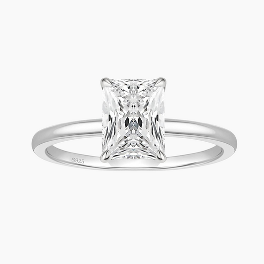 3CT Radiant Cut Solitaire Cubic Zirconia Wedding & Engagement Promise Rings