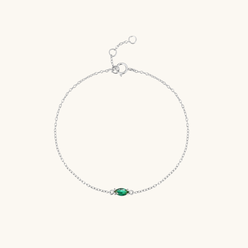 Solo Emerald Gemstone Bracelet