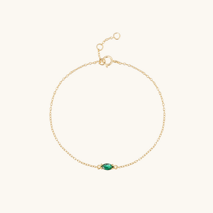 Solo Emerald Gemstone Bracelet