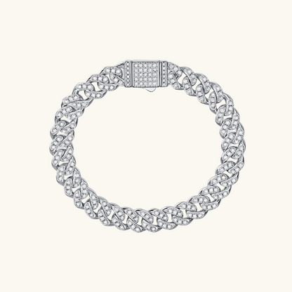 Bracelet à chaîne gourmette glacée