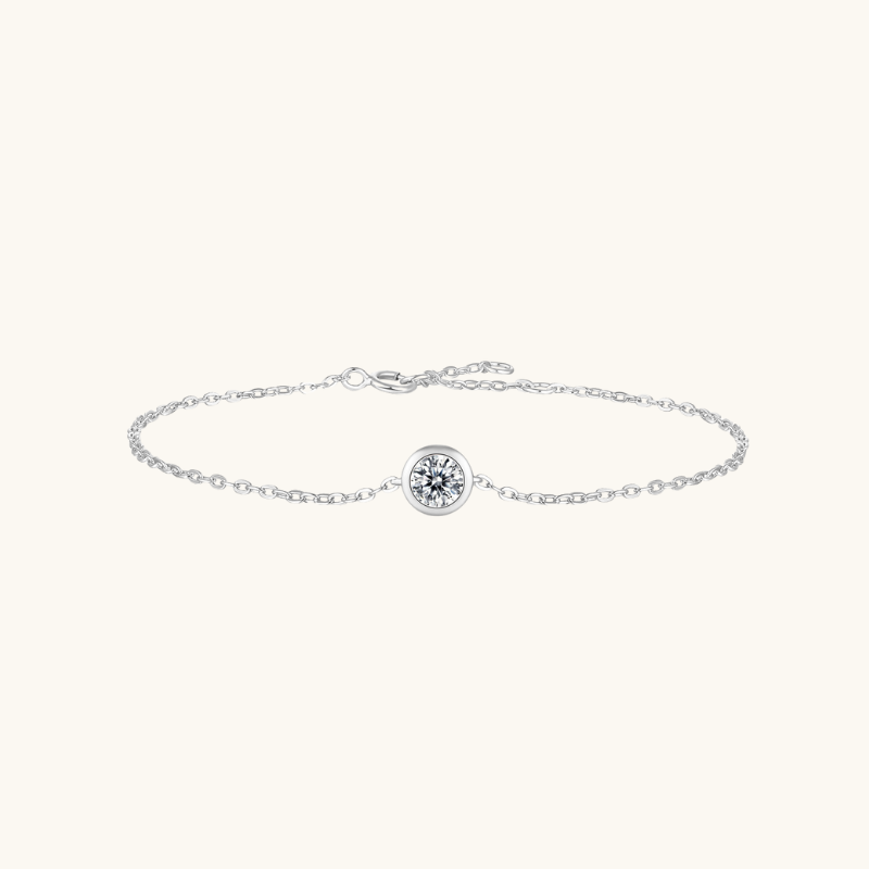 Solo Moissanite Diamond Bracelet