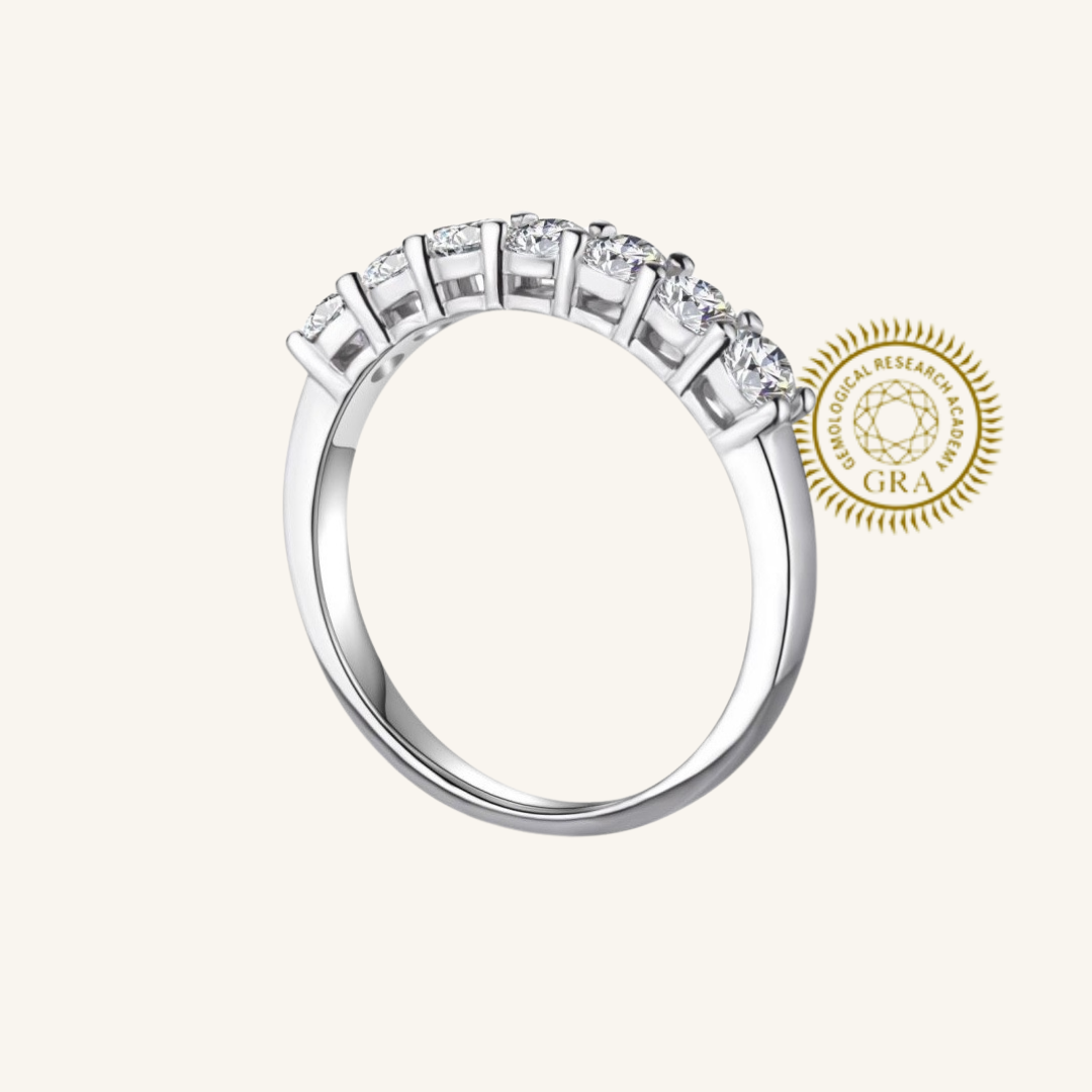 Moissanite Bold Diamond Half Eternity Ring 2.0