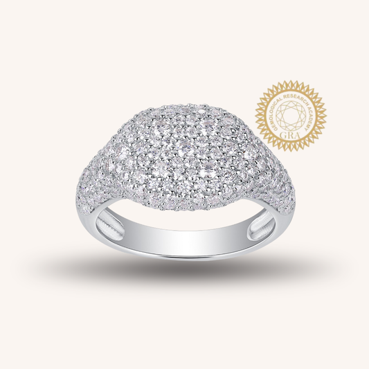 Luxury 5 Carat Round Cut Moissanite Engagement Ring（10）