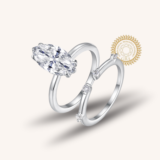 Luxury 5 Carat Round Cut Moissanite Engagement Ring（16）