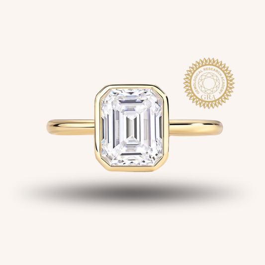 Luxury 5 Carat Round Cut Moissanite Engagement Ring（06）