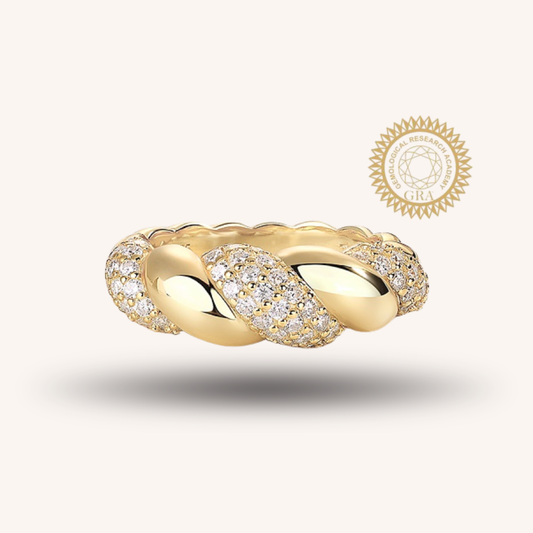 Luxury 5 Carat Round Cut Moissanite Engagement Ring（09）