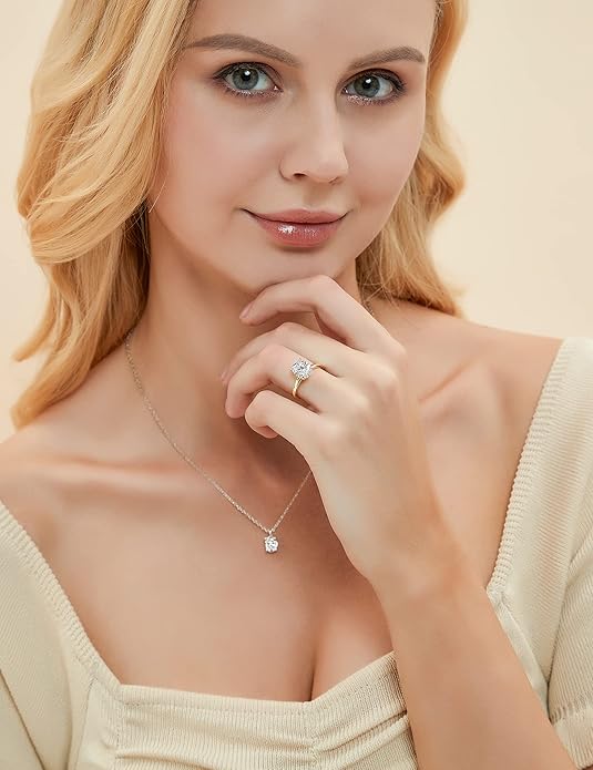 3CT Oval Cut Solitaire Cubic Zirconia Promise Ring