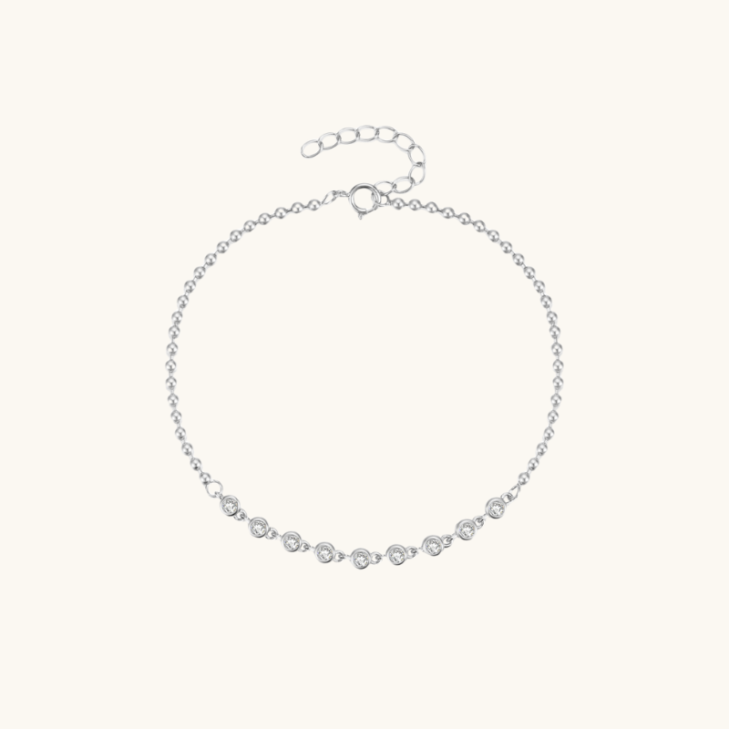 Pave Diamond Beaded Bracelet