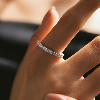 Moissanite Pavé Diamond  Eternity Ring