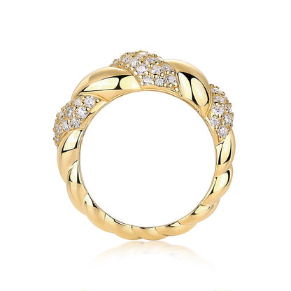 Luxury 5 Carat Round Cut Moissanite Engagement Ring（09）