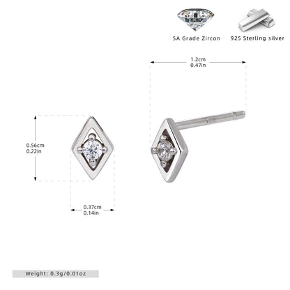 Lozenge Diamond Studs