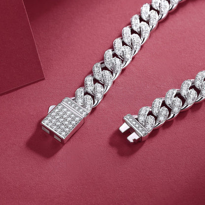 Bracelet à chaîne gourmette glacée
