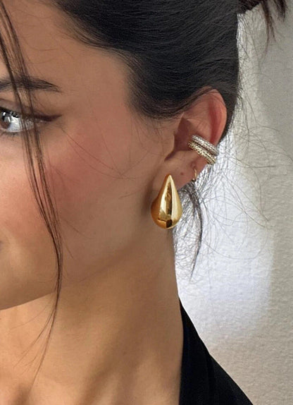 Puff Teardrop Earrings