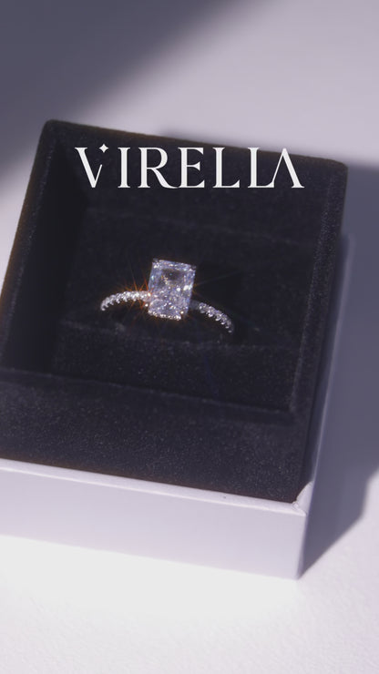 3CT Radiant Cut Solitaire Cubic Zirconia Wedding & Engagement Promise Rings